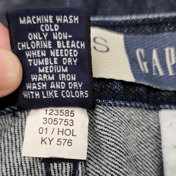 Vintage Gap Y2K 2001 Flare Leg Denim Center Pleat Wide Jeans Size 10 - Picture 9 of 9